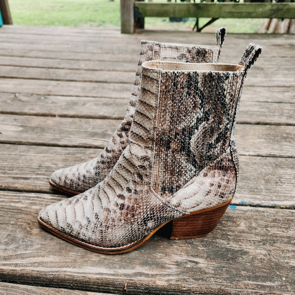 Snake Print Boots